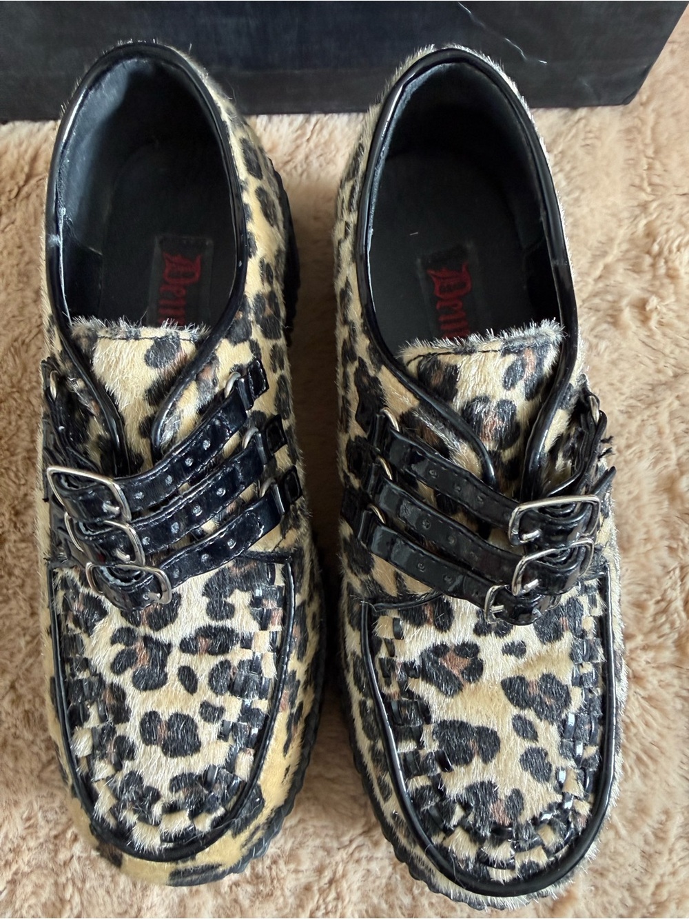 Demonia Leopard Print Platform Creepers - 7 Worn Once! - Picture 2 of 7